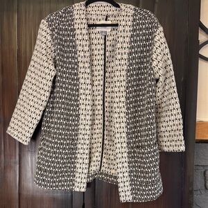 Old Navy Black and White Open-Front Cardigan
